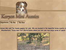 Tablet Screenshot of karyonminiaussies.com